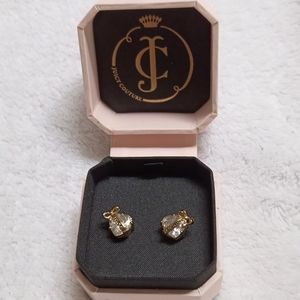 Juicy Couture heart stud earrings